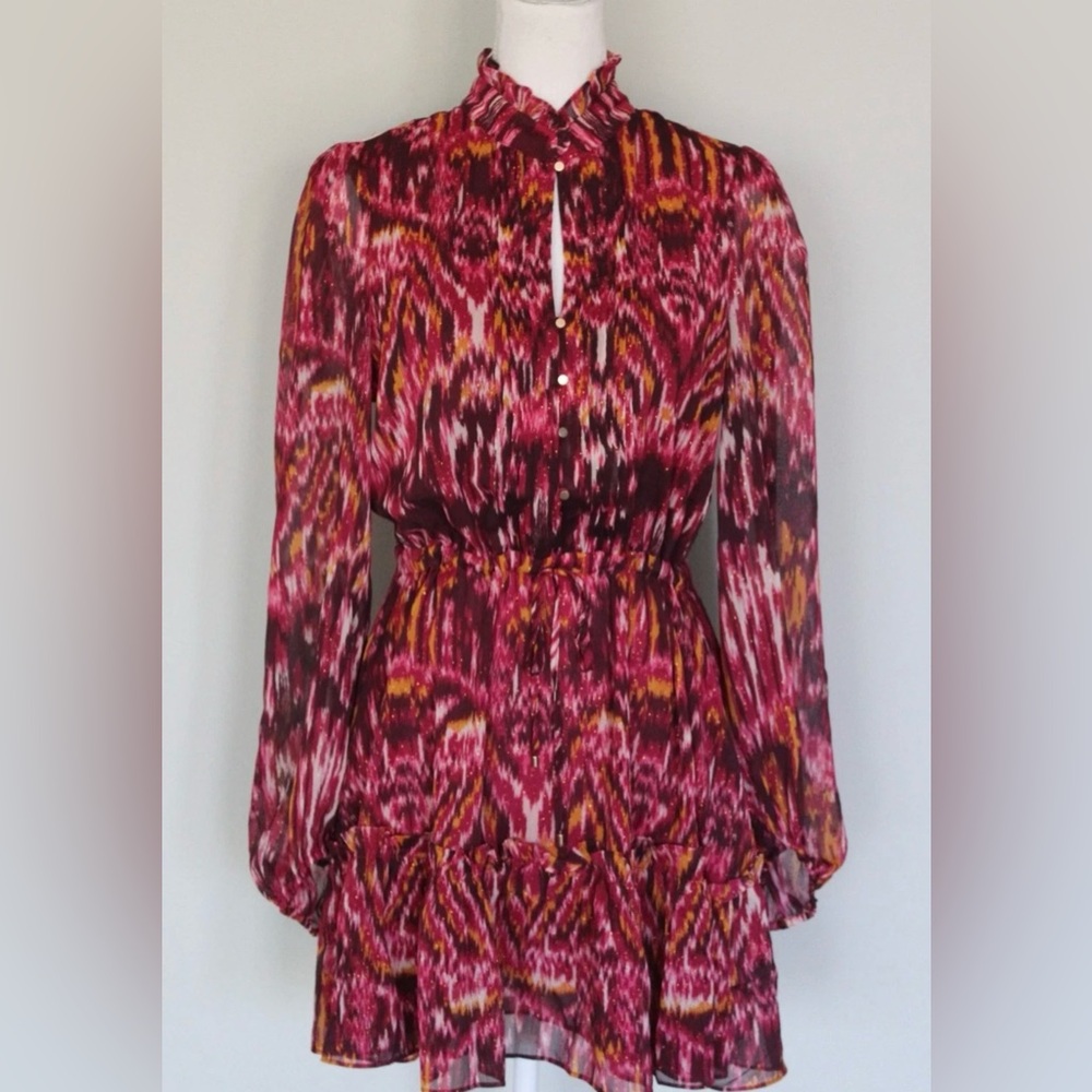 NWOT House of Harlow 1960 x Revolve Chiffon Tiered Fit & Flare Dress size 4
